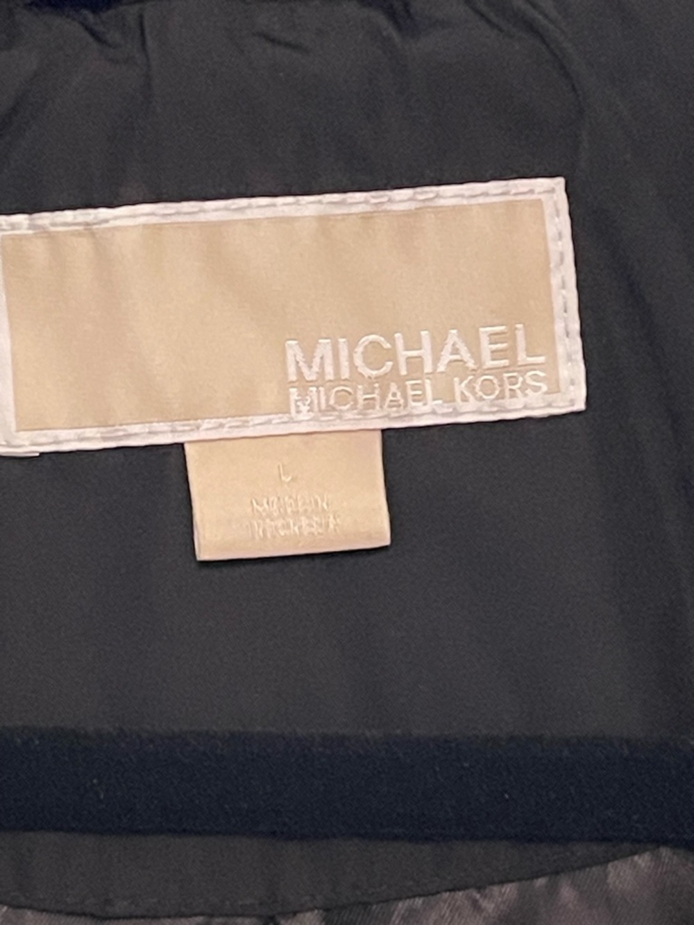 Michael Kors Black Hooded Anorak Rain Jacket Size Large - Picture 2 of 12
